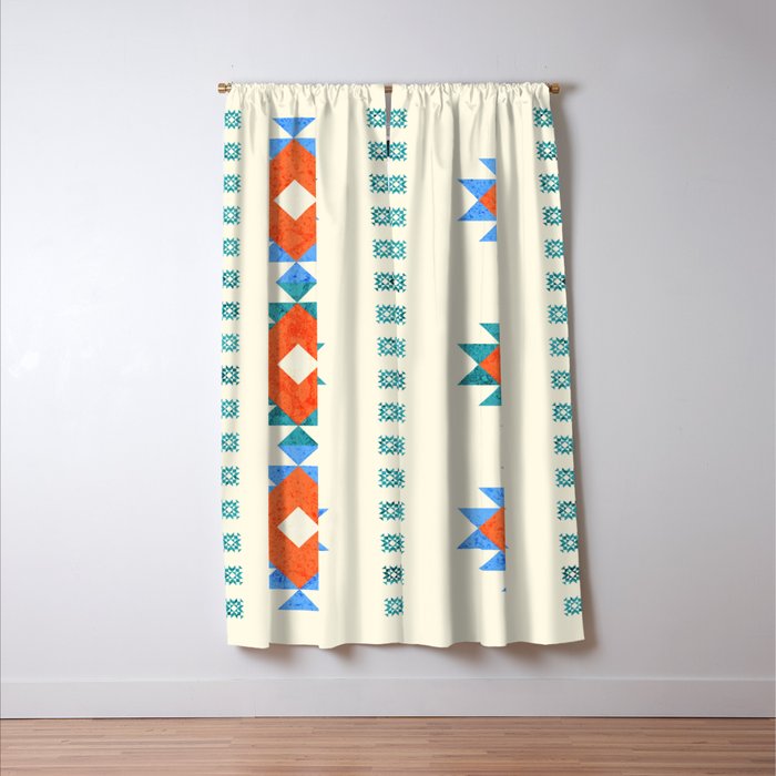 geometry navajo pattern no3 Window Curtain Gallery Image 3