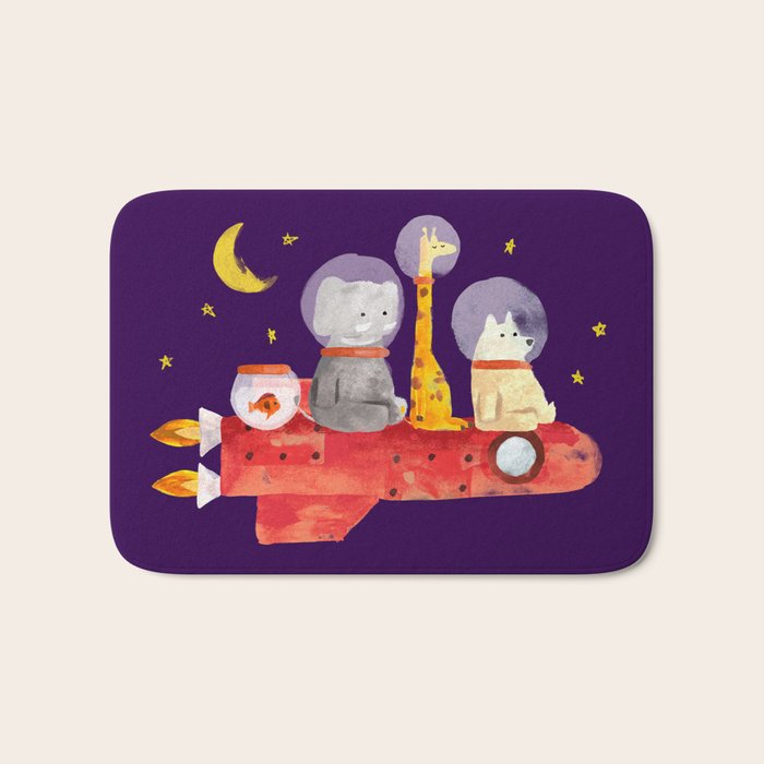 Let's All Go To Mars Bath Mat Gallery Image 1