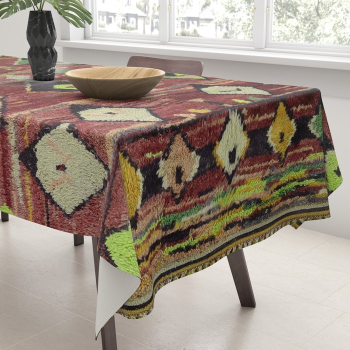 Moroccan Sunset Bohemian Geometric Pattern Tablecloth Gallery Image 3