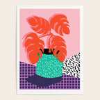 Mung - throwback retro 80s style neon art print pink hipster decor trendy grid urban brooklyn house  Poster Gallery Image 4