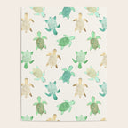 Gilded Jade & Mint Turtles Poster Gallery Image 4