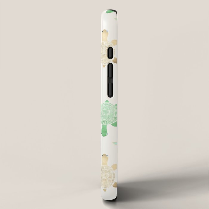 Gilded Jade & Mint Turtles iPhone Case Gallery Image 2
