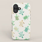 Gilded Jade & Mint Turtles iPhone Case Gallery Image 1