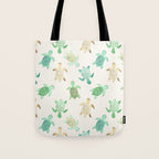 Gilded Jade & Mint Turtles Tote Bag Gallery Image 1
