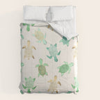 Gilded Jade & Mint Turtles Comforter Gallery Image 6