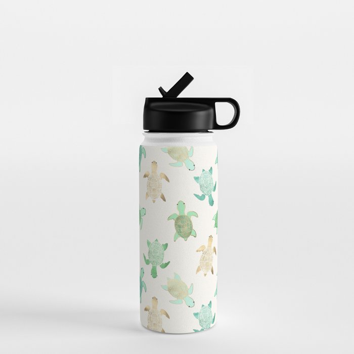 Gilded Jade & Mint Turtles Water Bottle Gallery Image 1