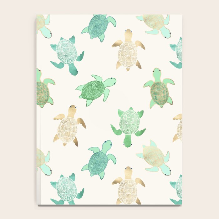 Gilded Jade & Mint Turtles Notebook Gallery Image 4