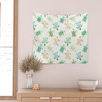 Gilded Jade & Mint Turtles Wall Tapestry Gallery Image 2