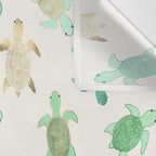 Gilded Jade & Mint Turtles Wall Tapestry Gallery Image 3