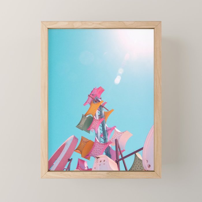 Vintage Las Vegas Starburst Sign Mini Art Print Gallery Image 1