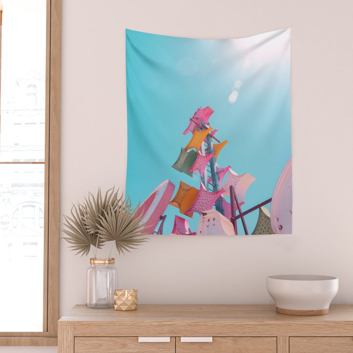 Vintage Las Vegas Starburst Sign Wall Tapestry Gallery Image 2