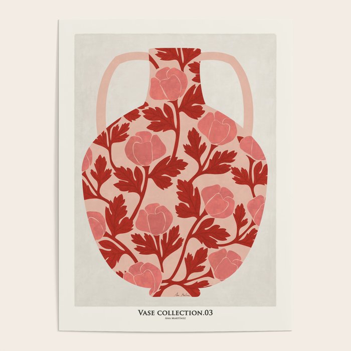 Vase of red roses collection Poster Gallery Image 4