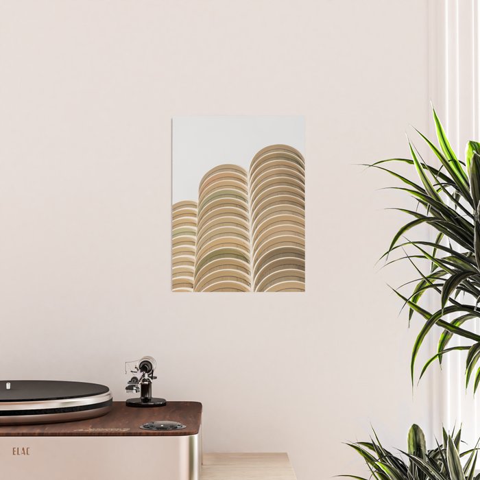 Marina Towers Beige Poster Gallery Image 2