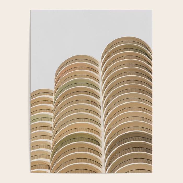Marina Towers Beige Poster Gallery Image 1