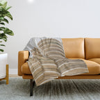 Marina Towers Beige Throw Blanket Gallery Image 1