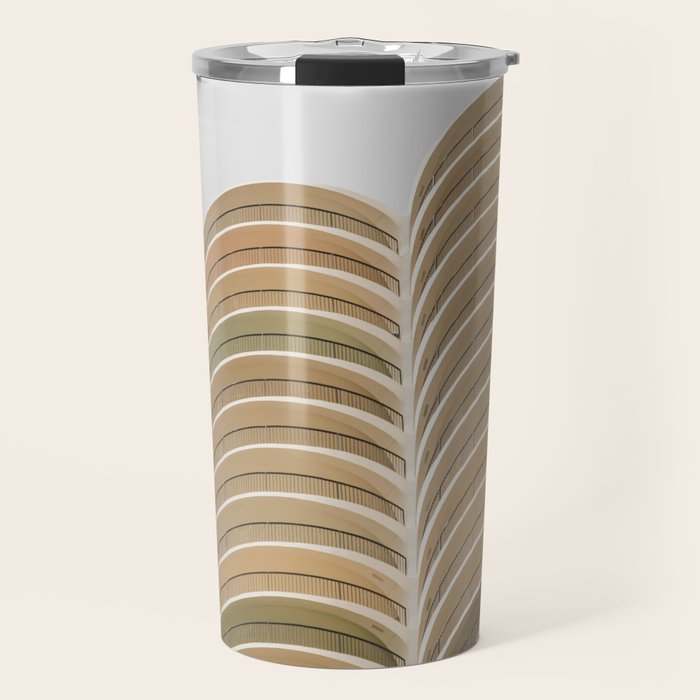Marina Towers Beige Travel Mug Gallery Image 1