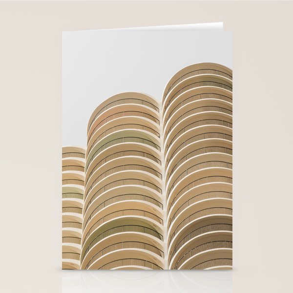 Marina Towers Beige Stationery Card Gallery Image 2
