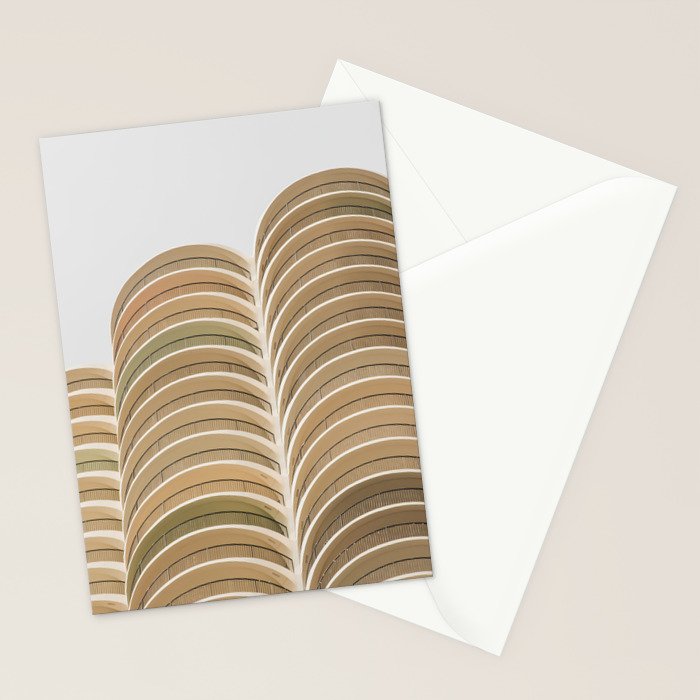Marina Towers Beige Stationery Card Gallery Image 2