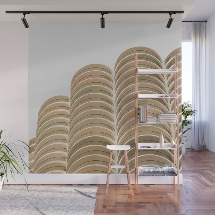 Marina Towers Beige Wall Mural Gallery Image 1