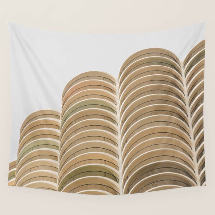Marina Towers Beige Wall Tapestry Gallery Image 4