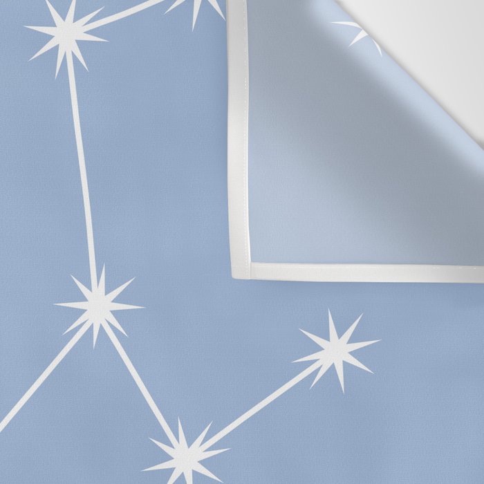 Taurus Zodiac Star Constellation Line Art Sky Blue Wall Tapestry Gallery Image 3