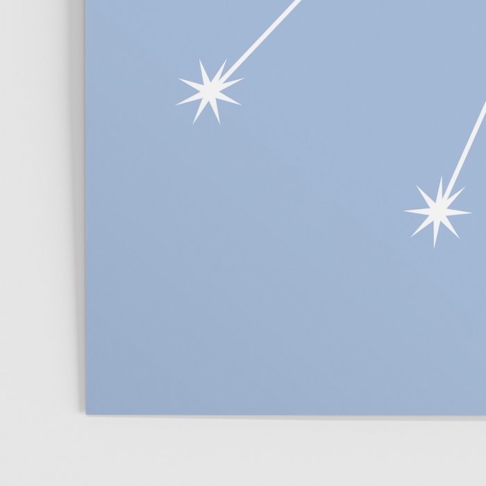 Taurus Zodiac Star Constellation Line Art Sky Blue Poster Gallery Image 3