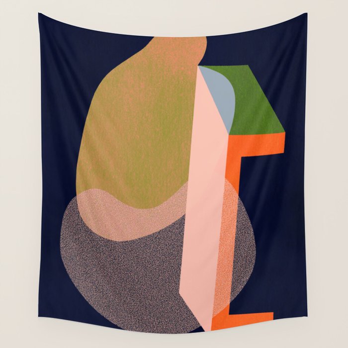 Colorful Abstract shapes -02 Wall Tapestry Gallery Image 1