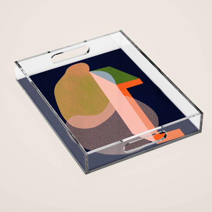Colorful Abstract shapes -02 Acrylic Tray Gallery Image 1