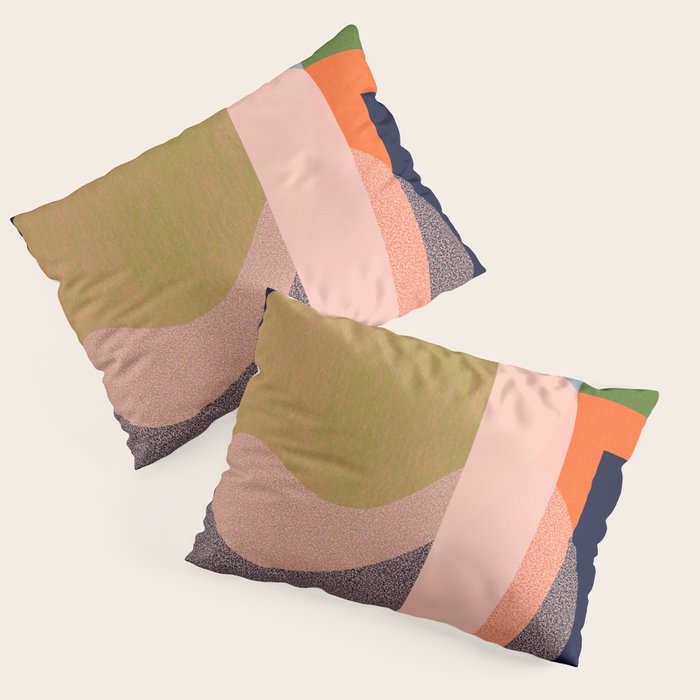 Colorful Abstract shapes -02 Pillow Sham Gallery Image 1