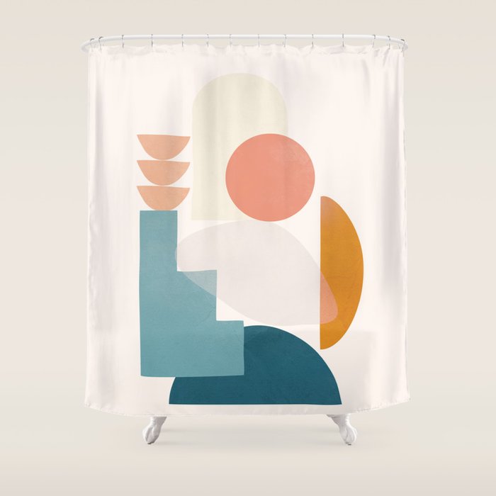 Playful Geometry 05 Shower Curtain Gallery Image 1