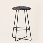 Leaf Fronds in Fall Colors on Navy Blue Stool Gallery Image 1
