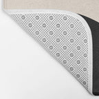 Nami Wave Sun Moon Minimalist Abstract Pattern in Black and Almond Cream Bath Mat Gallery Image 2
