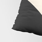 Nami Wave Sun Moon Minimalist Abstract Pattern in Black and Almond Cream Pillow Sham Gallery Image 4