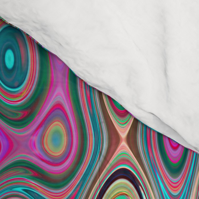 Radiant Resonance Colorful Psychedelic Distorted Paint Comforter Gallery Image 4