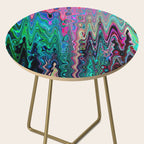 Radiant Resonance Colorful Psychedelic Distorted Paint Side Table Gallery Image 2