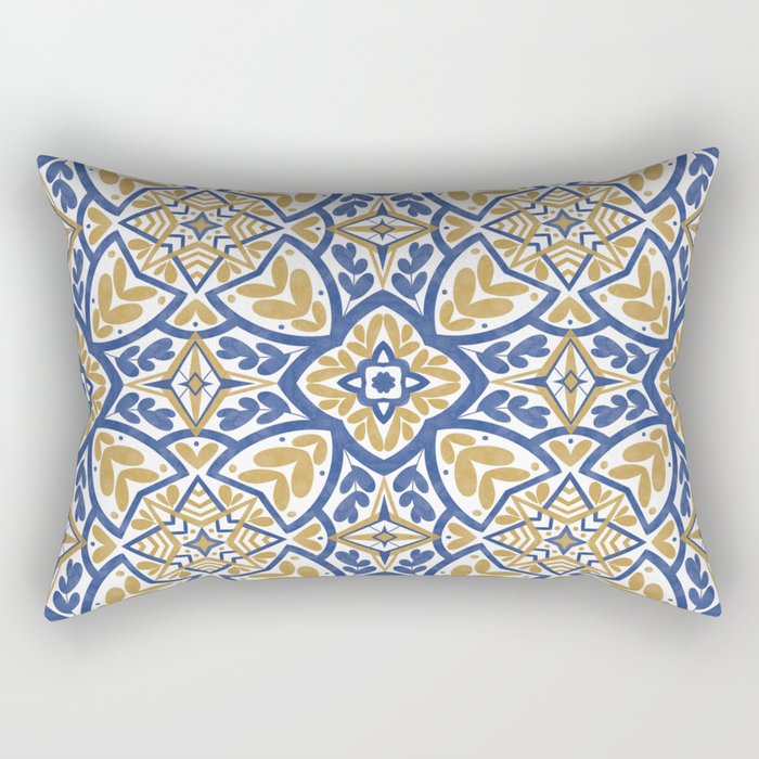 Intricate Ornamentals tiles NS Rectangular Pillow Gallery Image 1