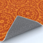 Folk Art Mandala - orange and red Rug Gallery Image 4