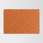 Folk Art Mandala - orange and red Rug Gallery Image 2