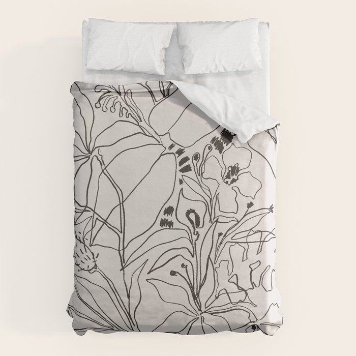 Charcoal Tropics Duvet Cover Gallery Image 1
