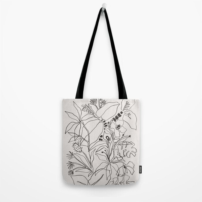 Charcoal Tropics Tote Bag Gallery Image 2