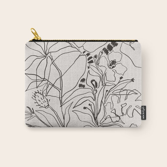 Charcoal Tropics Carry All Pouch Gallery Image 1