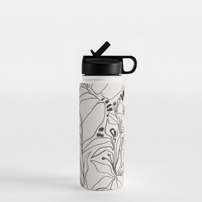 Charcoal Tropics Water Bottle Gallery Image 1