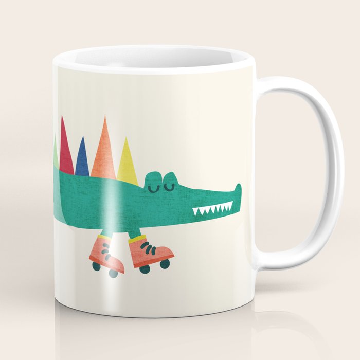 Crocodile on Roller Skates Coffee Mug Gallery Image 1