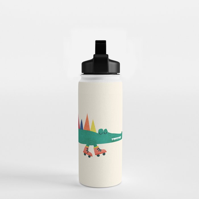 Crocodile on Roller Skates Water Bottle Gallery Image 2