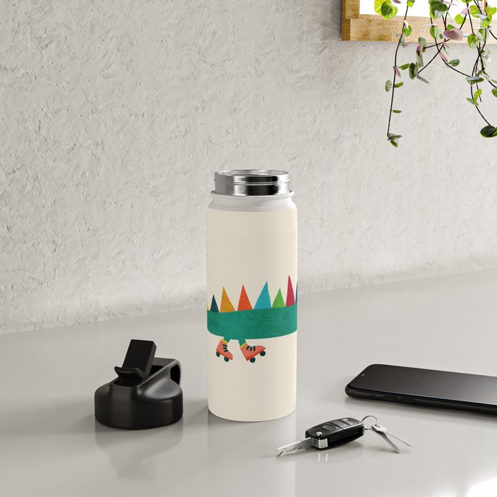 Crocodile on Roller Skates Water Bottle Gallery Image 5