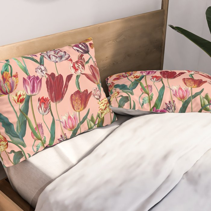 Magic Tulips Pattern VII Pillow Sham Gallery Image 2
