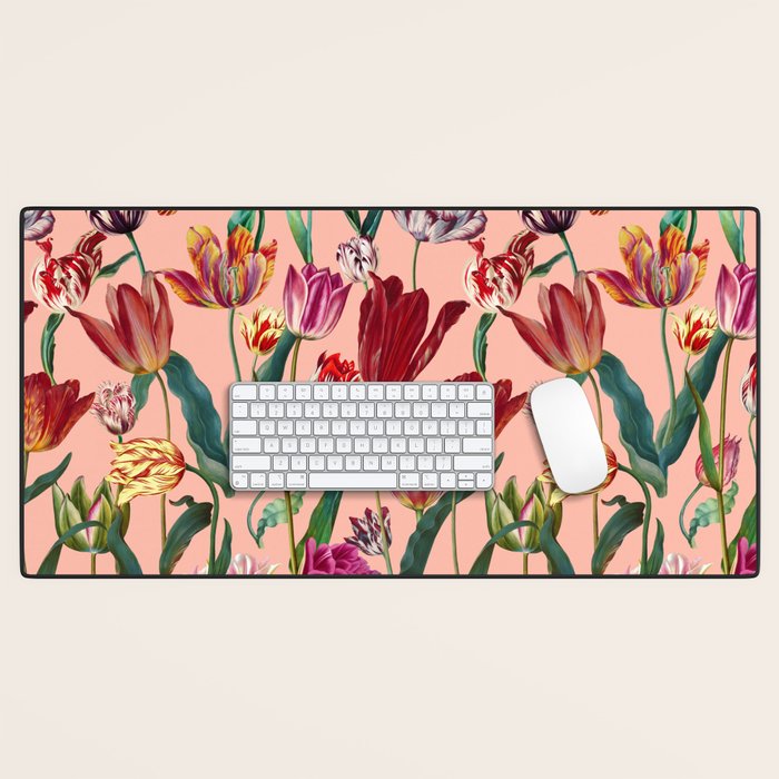 Magic Tulips Pattern VII Desk Mat Gallery Image 1