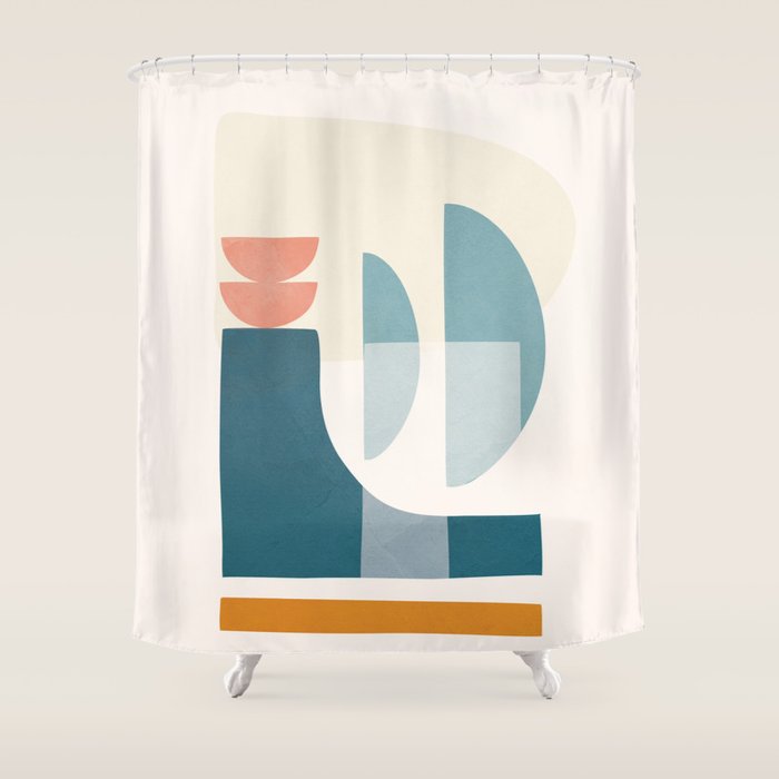 Playful Geometry 02 Shower Curtain Gallery Image 1