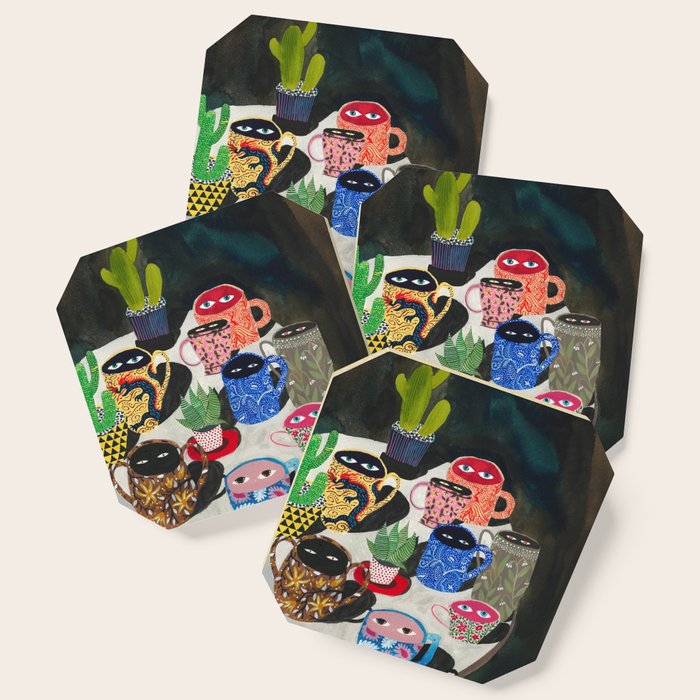 Suspicious mugs Coaster Gallery Image 1