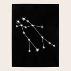 Gemini Zodiac Star Constellation Line Art Black Poster Gallery Image 4